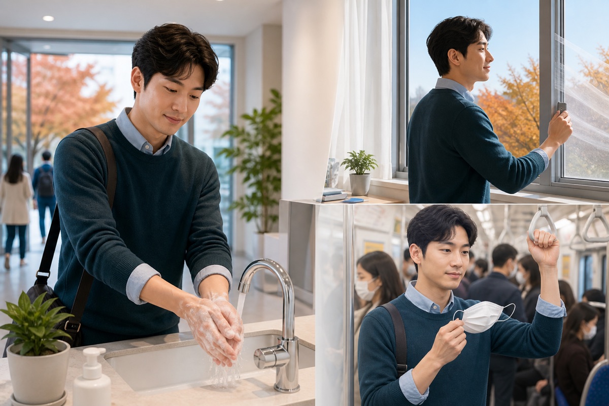 손씻기 환기 마스크를 실천하는 가을 감기 예방